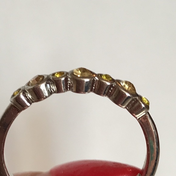 Citrine Crystal Birthstone Ring Sz 6 - Picture 5 of 7